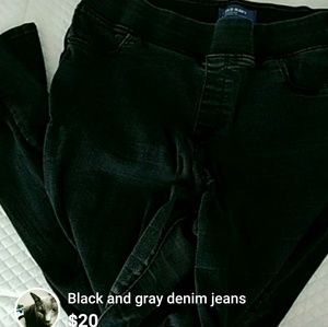 Black and gray jeans